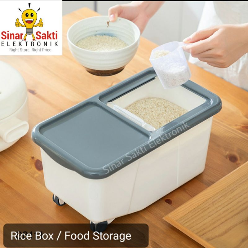 Rice Box Kotak Tempat Dispenser Penyimpanan Beras 10Kg 10 kg Besar