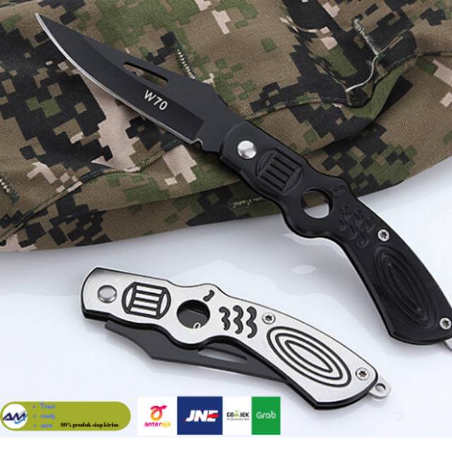 Pisau saku Mini lipat EDC camping