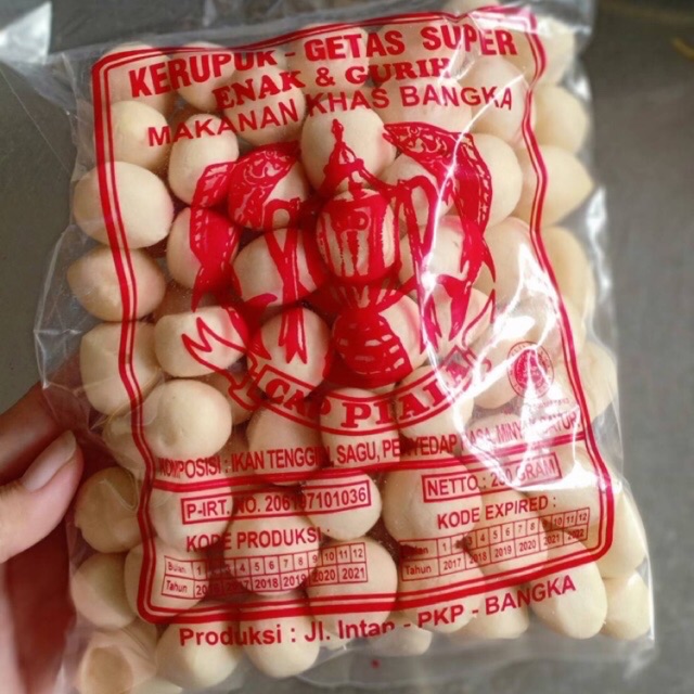 

200gr Kerupuk Getas Bangka cap Piala