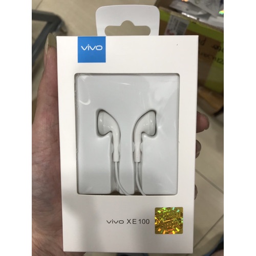 (ba) Headset Vivo Seri EX-100 Original Hifi Stereo Bass Heasdsfree Earphone Vivo