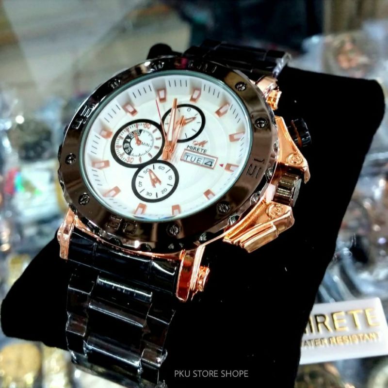 Jam Tangan Pria Mirete NEW Edition Sesuai Foto Original Anti Air Fitur Tanggal Hari Aktif Besstsller Terbaru Harga Promo | Original Strap Stainlees Steel _ Jam Tangan Cowok Import Mewah Elegan Sporty Frew box Dan Batrai Cadangan