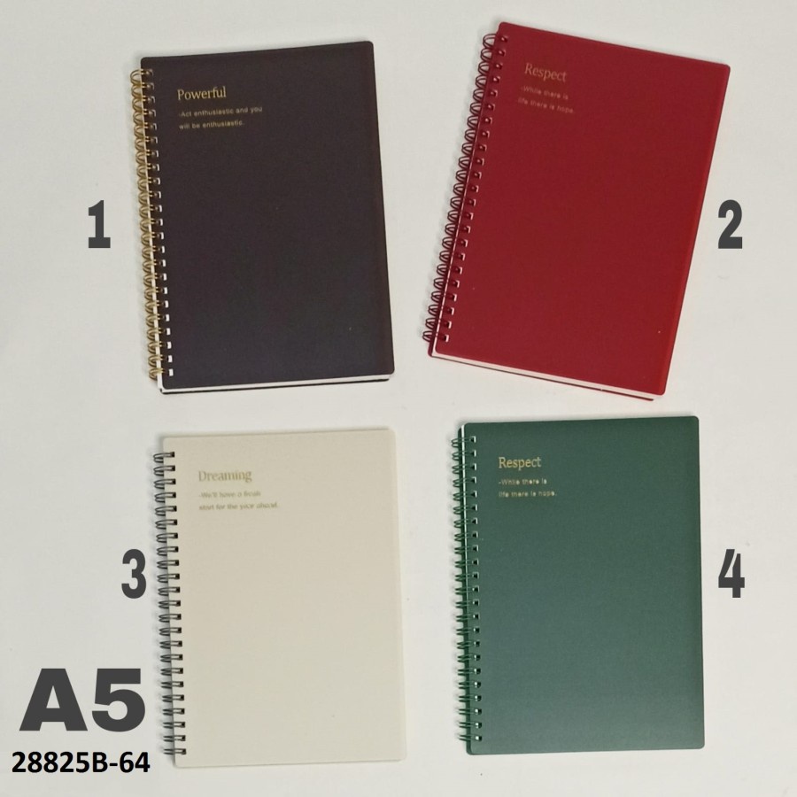 

Goodstore Notebook Spiral A5-80Lbr/Buku Spiral/Catatan/Ring Book/Diary/Notes