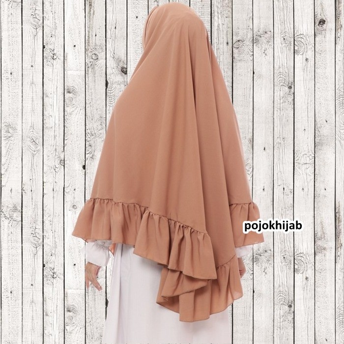 Jilbab Khimar REMPEL JUMBO XXXL / Jilbab Syari Rempel XL/ Jilbab Jumbo XXXL Rempel / Jilbab Jumbo XL