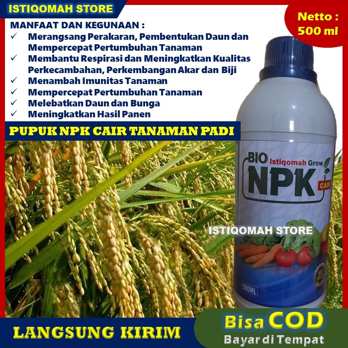 Pupuk Pelebat Buah &amp; Bunga Tanaman Timun ISTIQOMAH GROW 500ML Pupuk NPK Cair untuk Mempercepat Pertumbuhan Tanaman Sayuran Timun Mentimun Bonteng yang Bagus dan Manjur Bisa Bayar di Rumah TERLARIS MURAH