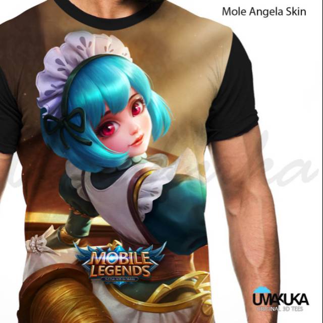 Kaos/tshirt 3D umakuka Skin angela mobile legends keren, lucu, unik, terbaru, terlaris & termurah