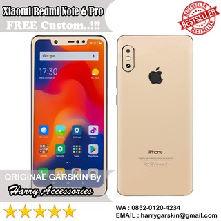 Original Garskin Xiaomi Redmi Note 6 Pro Motif iPhone ( Gambar Bisa