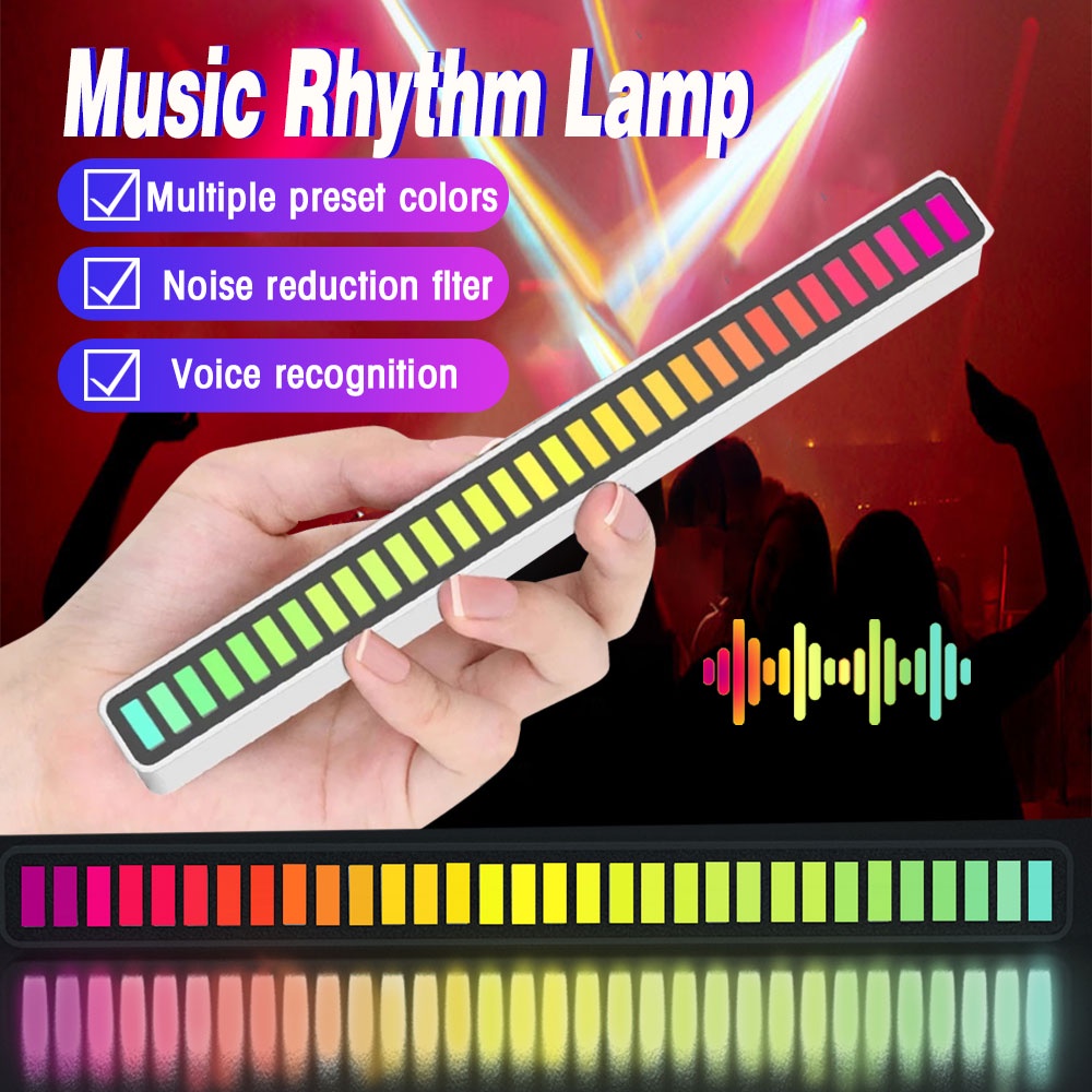 ⚡YZ Lampu LED RGB Bar Strip Spectrum Audio Indicator Music Sound Control Lamp Music Atmosphere Ligh