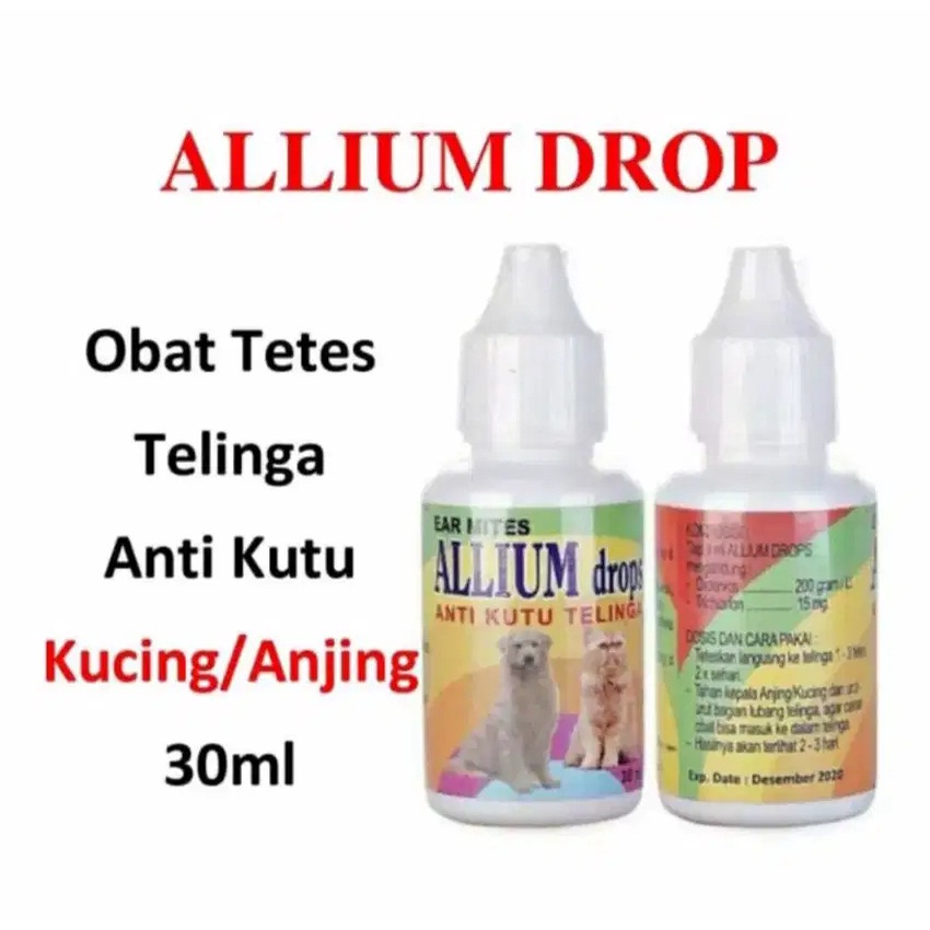 ALLIUM DROP 30 ml - Obat Tetes Anti Kutu Telinga Kucing &amp; Anjing