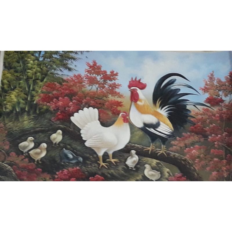 FengShui Lukisan Cat Minyak Hoki