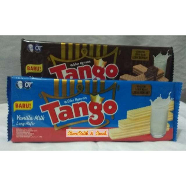 

Store snack Long Wafer Tango 130 gram/wafer coklat/wafer vanilla/biskuit