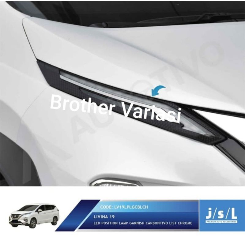 Garnis depan All New Livina 2019 LED Position Carbontivo
