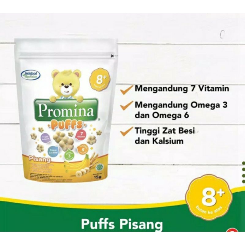 Promina Puffs 15gr Snack Bayi MPASI Cemilan Bayi 8m+ / Makanan Ringan Balita Baby PROMINA PUFFS 15g