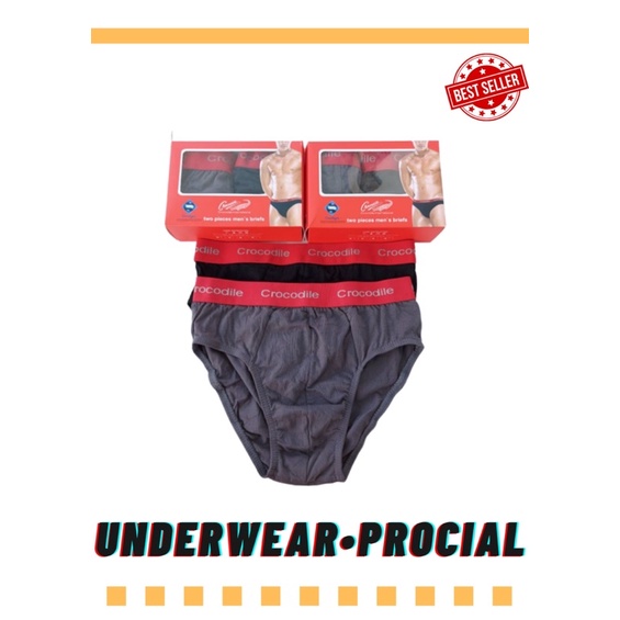 [ 2 pcs ] Cd crocodile MERAH  / CD Karet Boxer /  Celana Dalam Pria Dewasa / Sempak Pria / Crocodile