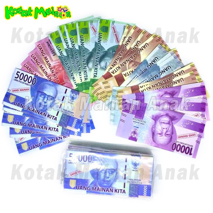 Mainan Anak Uang Mainan Asli New Cetakan Edisi Baru Money Toy Duit