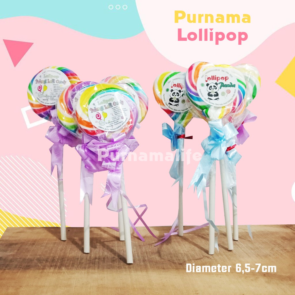 

Permen Lollipop Love Bundar 6,5 - 7cm I Lolipop Candy I Rainbow candy