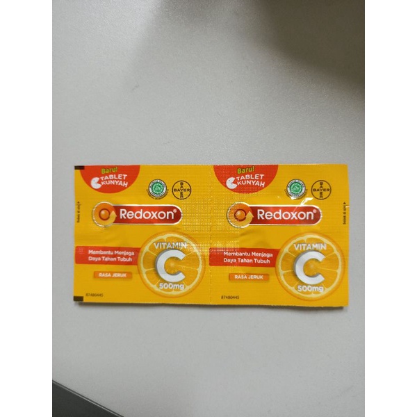 Redoxon Vitamin C 500 MG 1 STRIP isi 2 Tablet Kunyah