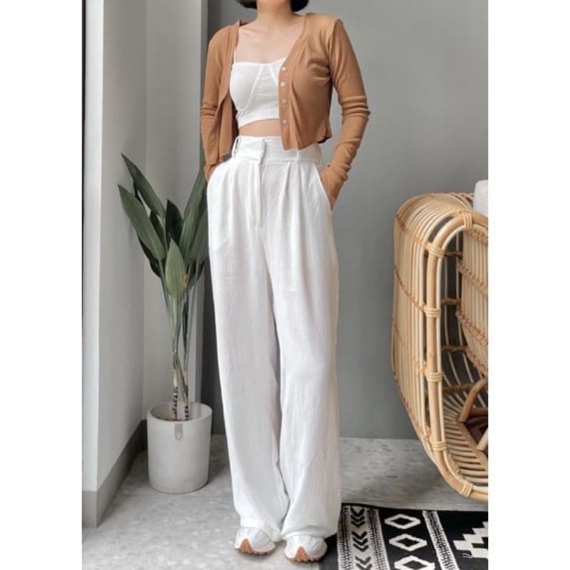 Loose pants Trousers celana panjang wanita anti kusut loose taurus pants