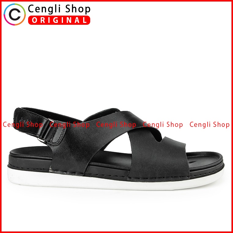 SANDAL CASUAL JIM JOKER PRIA ORIGINAL SLINGBACK KULIT HITAM JJ01