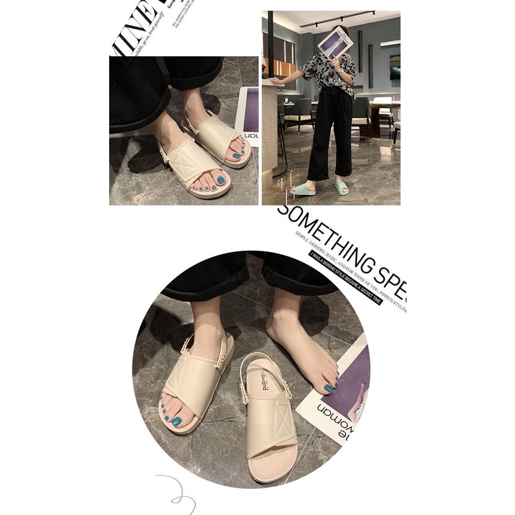 SHOEGALLERY TG1536 sandal Slop Wanita tali belakang warna warni import