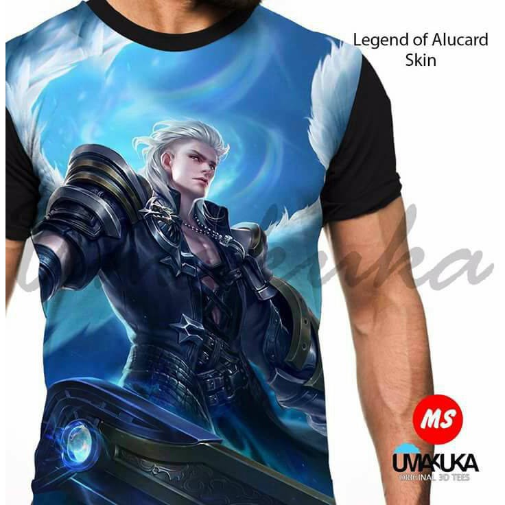 ML Alucard Skin T-Shirt Kaos Baju 3D Karakter Mobile Legends Full Print Umakuka Original Murah Unik