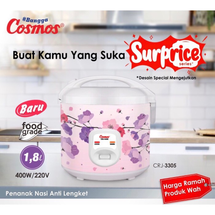 COSMOS Rice Cooker 1.8 Liter CRJ-3305