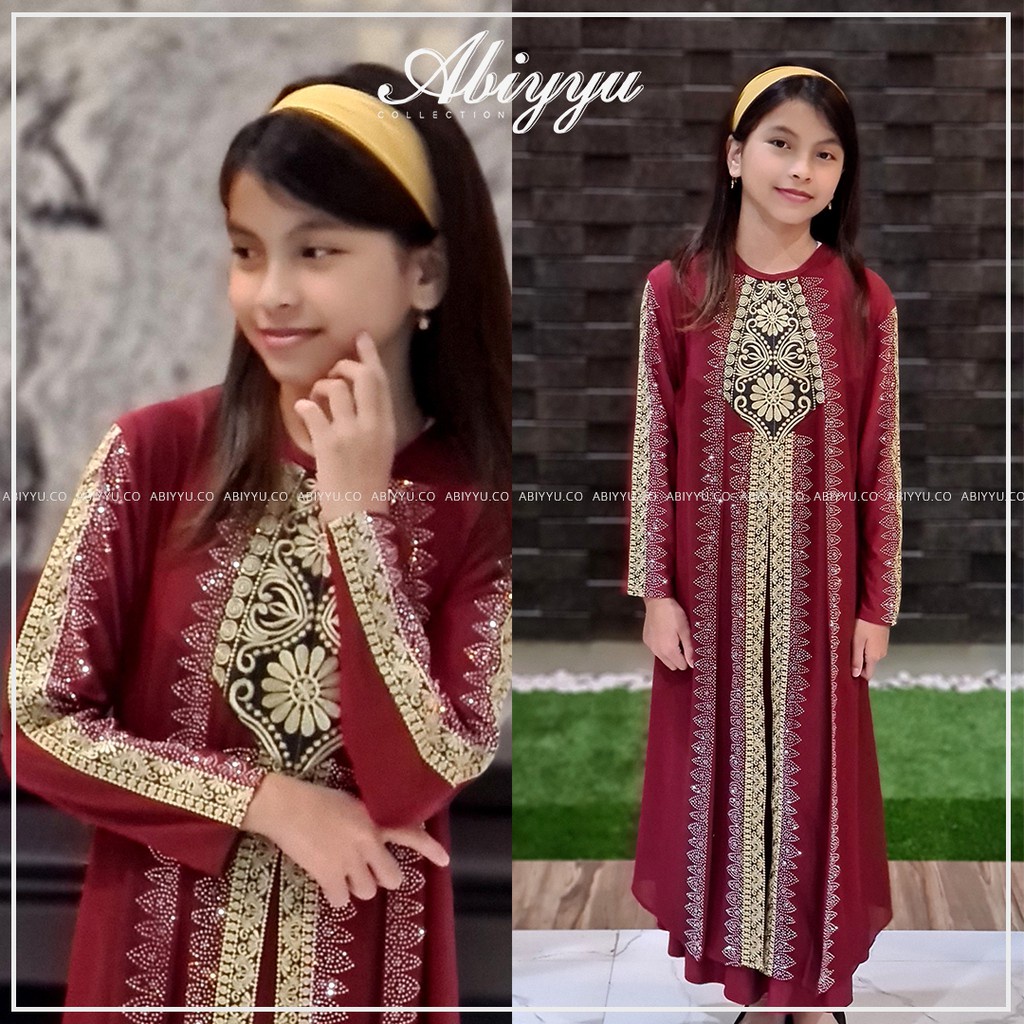 Abiyyuco GL1015A | Abaya Turkey Anak / Turki Anak / Gamis Anak / Bisa Untuk Couple / Ready untuk anak umur 4 sampai 13 tahun / Bahan Jersey dan Ceruty  / Ready 8 Warna