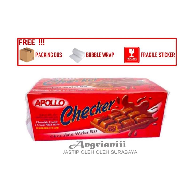 Apollo Checker (Merah) Chocolate Wafer Bar Malaysia
