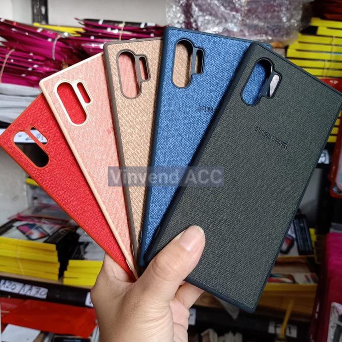 Case Cover Canvas Casing Samsung Galaxy Note 10 Plus / Note 10+ - Hitam