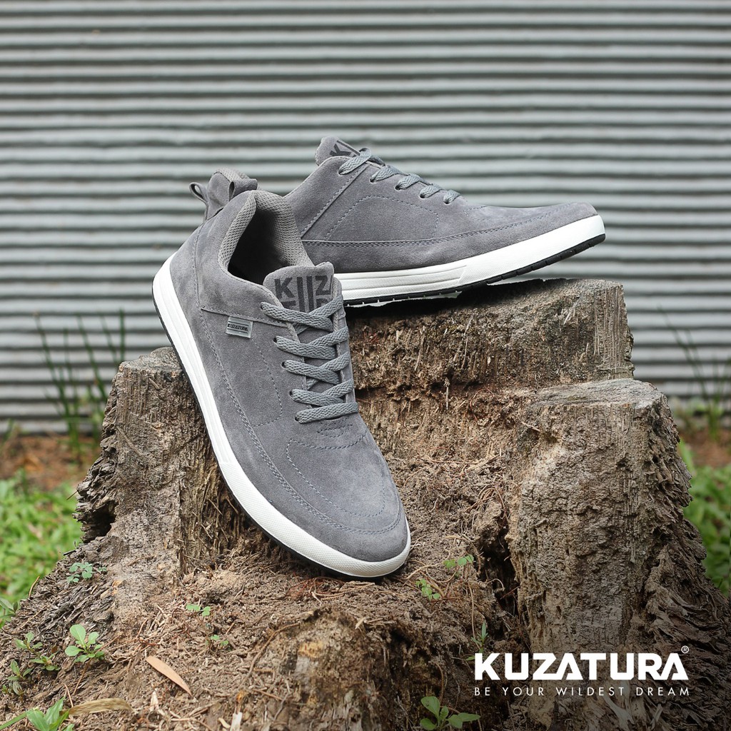 PROMO!!! Sepatu Sneaker Pria Murah Kuzatura - KSU 378-Abu