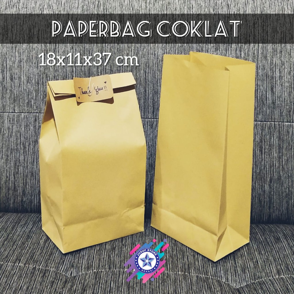 

Kantong kertas coklat, paper bag coklat, paper bag coklat polos/ Samson XXL