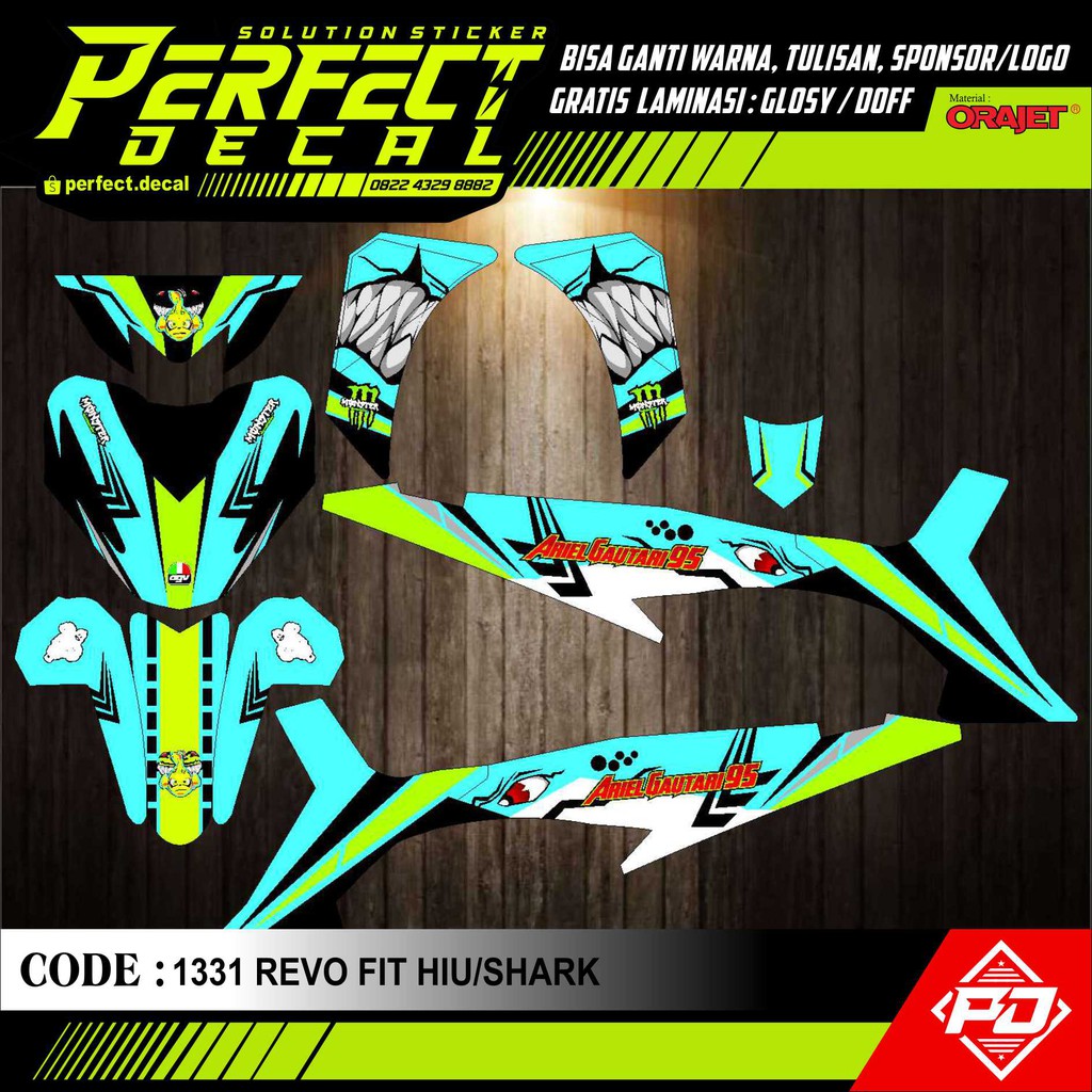 Decal Stiker Motor REVO X / FIT / ABSOLUTE REVO / REVO FI HIU/SHARK Full Body Sticker Custom Variasi