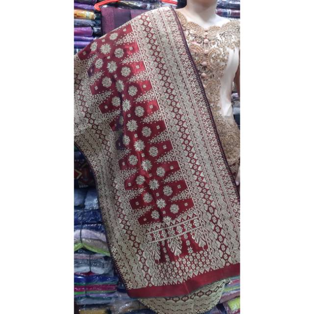 Songket Palembang tenunan tangan motif sisik naga..desain yg mewah dengan benang import premium..