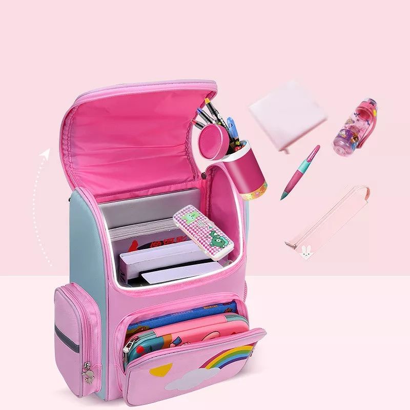 Tas Sekolah Anak-anak Unicon Kreatif 3D Kartun Ransel Sekolah Anak  Perempuan Tahan Air
