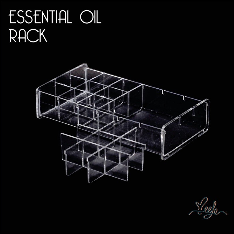 Essential oil rack/rak grid akrilik adjustable