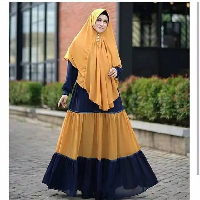 Nania syari pakaian wanita fashion muslim dress baju gamis