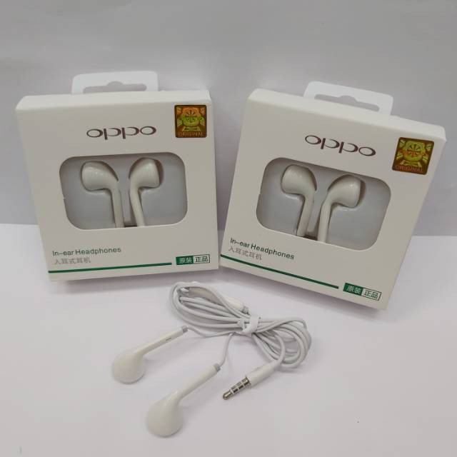 New ORIGINAL Handsfree untuk HP Oppo / Hedset / Headset -LLM