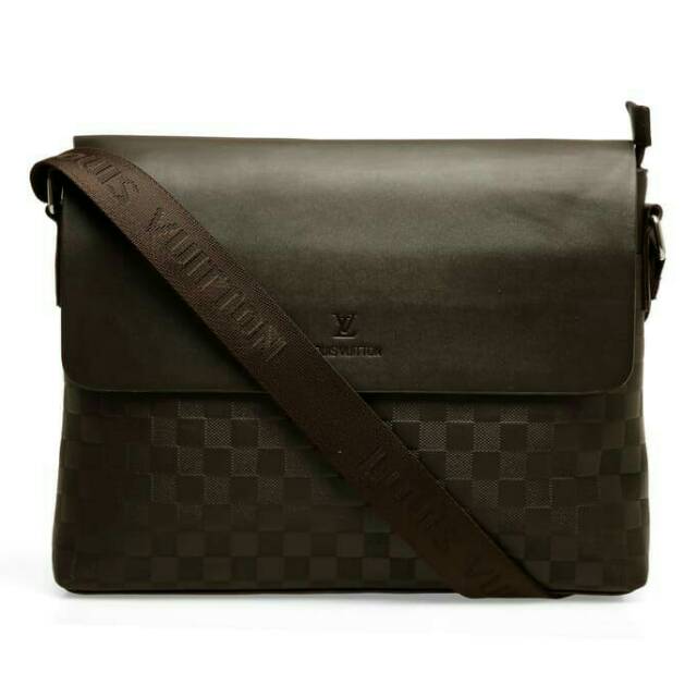 TAS SELEMPANG LV PRIA-TAS LAPTOP-TAS KERJA-SLINGBAG-MESSEGER BAG-TAS IMPOR PRIA-TAS KULIT BRANDED