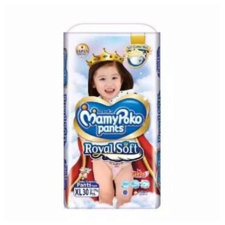 Mamypoko Pants Royal Soft Grils xl 30 Pampers Mamypoko celana xl 30