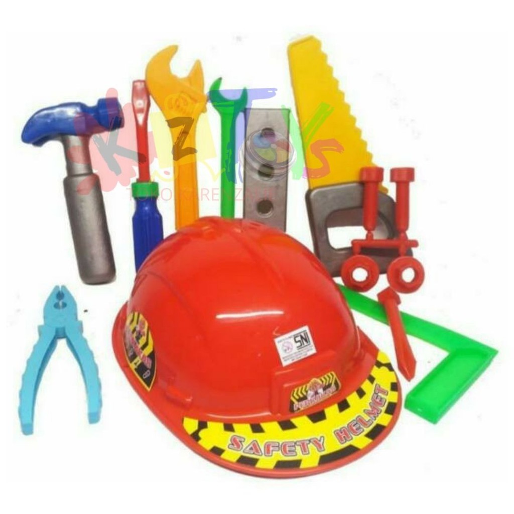 MAINAN ANAK PERKAKAS HANDY PERKAKAS TANGAN KONSTRUKSI