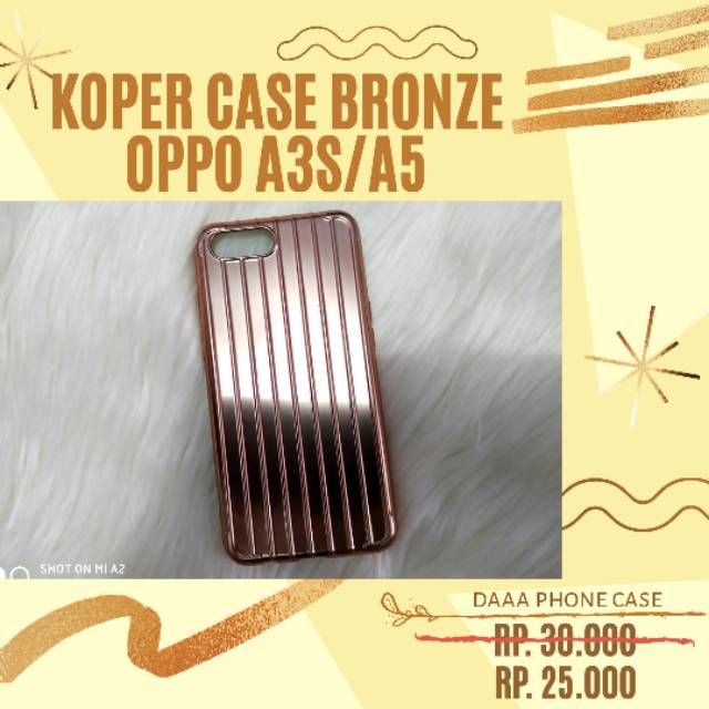 SOFTCASE KOPER CASE LUGGAGE HP UNTUK OPPO A3S OPPO A5 WARNA BRONZE REALPICT