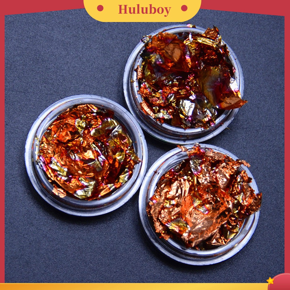 Huluboy Huluboy♡ Stiker Kuku Foil Glitter 4 Warna Untuk Dekorasi Nail Art DIY