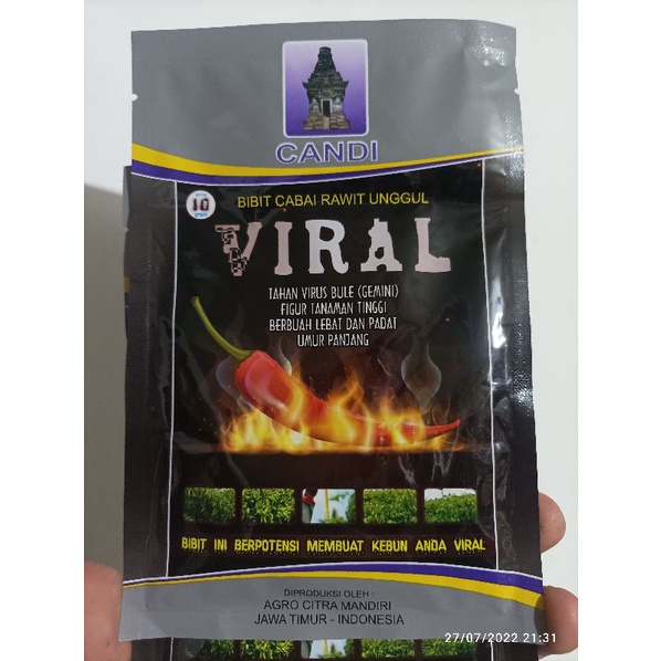Bibit Cabe Rawit VIRAL 10gram kemasan saset Original/ di Aceh disebut Cabe Nano