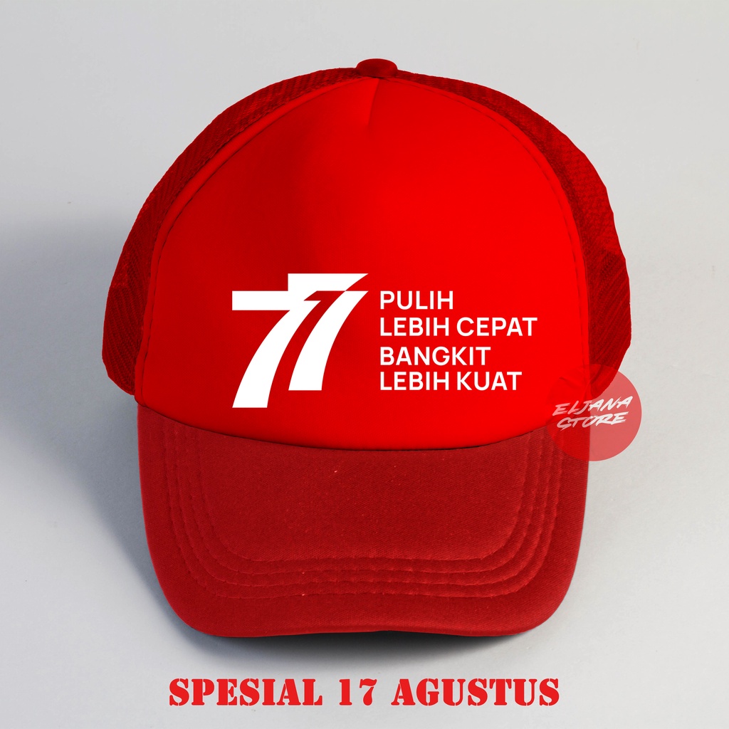 Topi HUT RI Indonesia / Topi Indonesia / Topi 17 Agustus 2022 / Topi 17 Agustus 2022 / Topi 77 / Topi Negara Indonesia