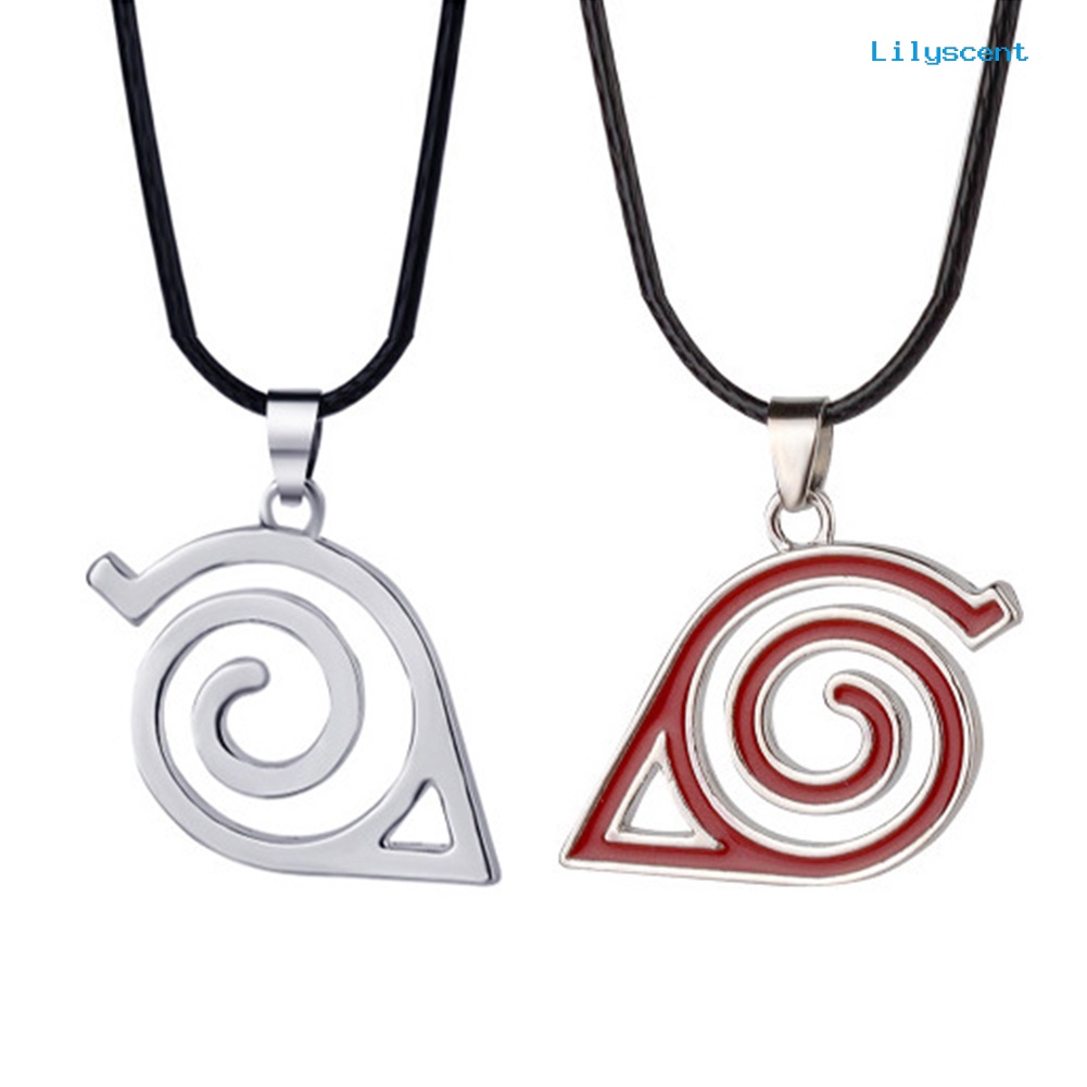 Kalung Liontin Logo Anime Naruto Bahan Metal Untuk Unisex