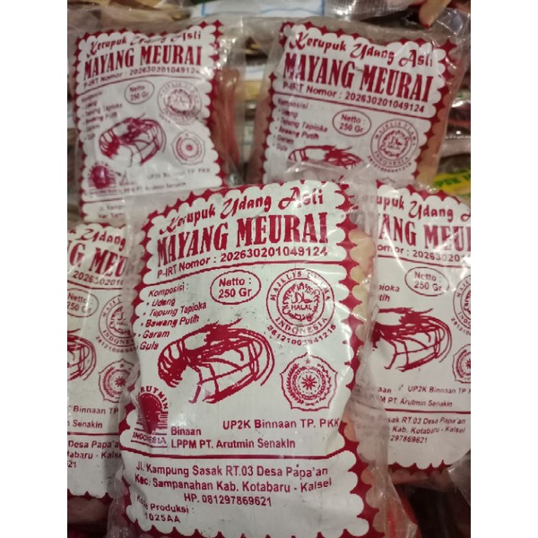 

kerupuk udang asli Mayang meurai