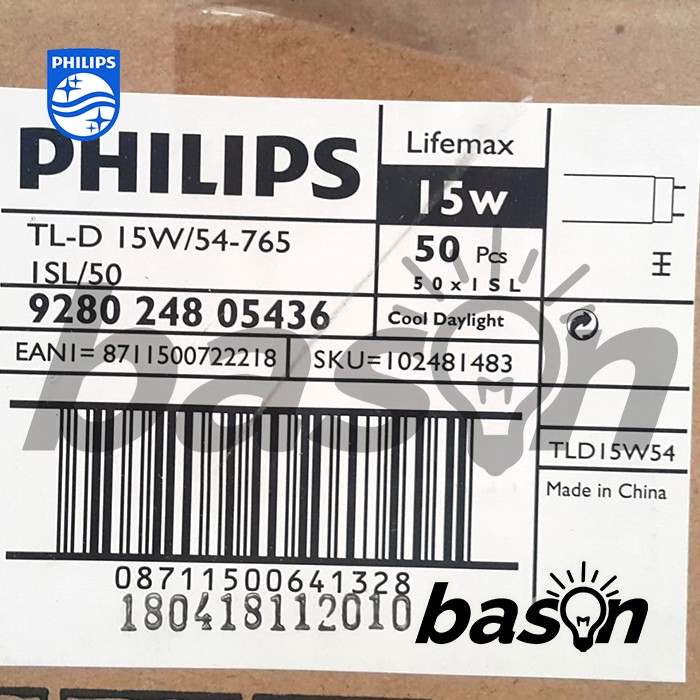 PHILIPS TL-D 15W/54-765 - Lampu Neon 450mm