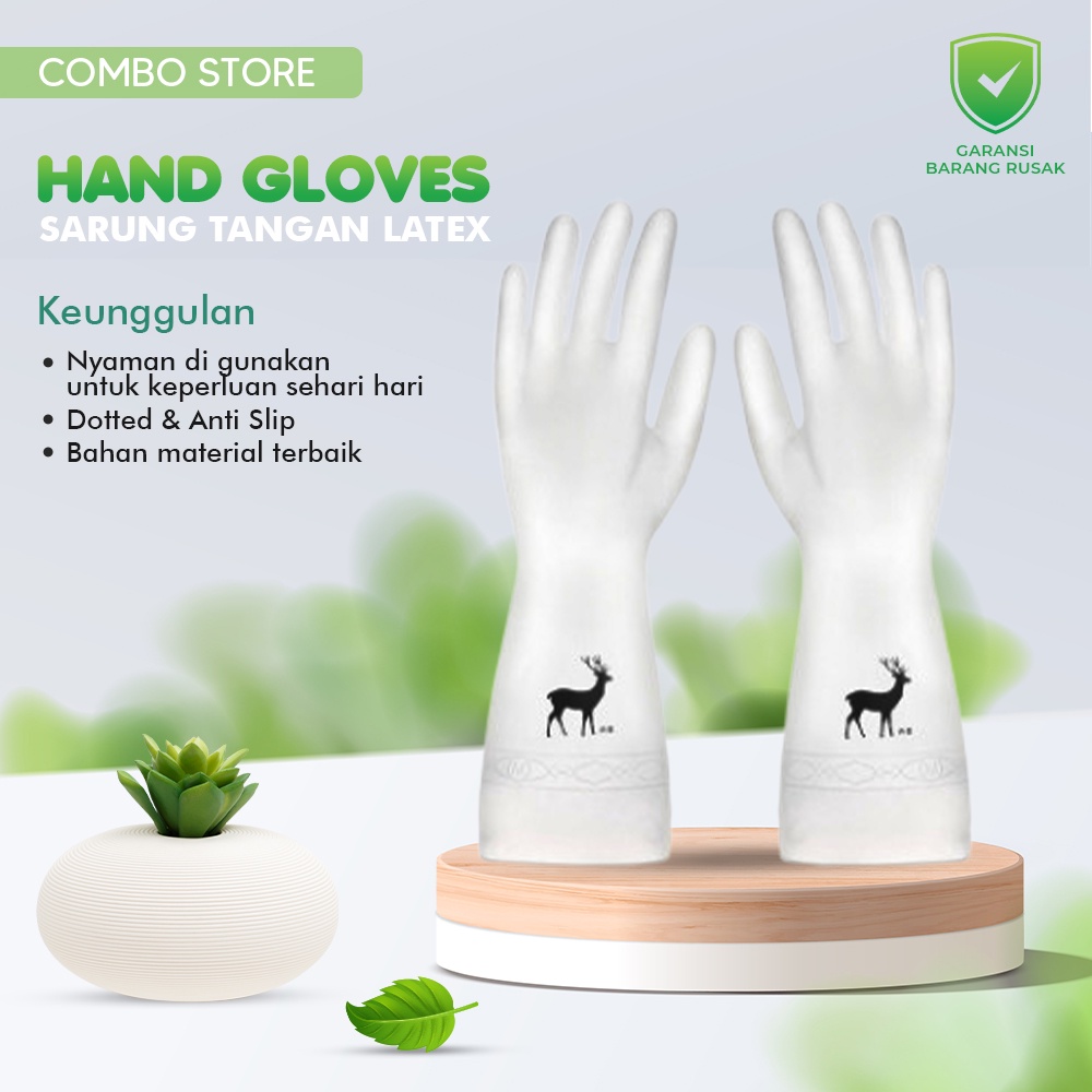 Sarung Tangan Karet Cuci Piring Latex Panjang Rubber Hand Gloves