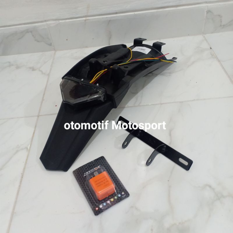 spakbor belakang crf 150 L stoplamp crf lampu belakang KLX 150 dudukan plat nomor KLX crf flasher