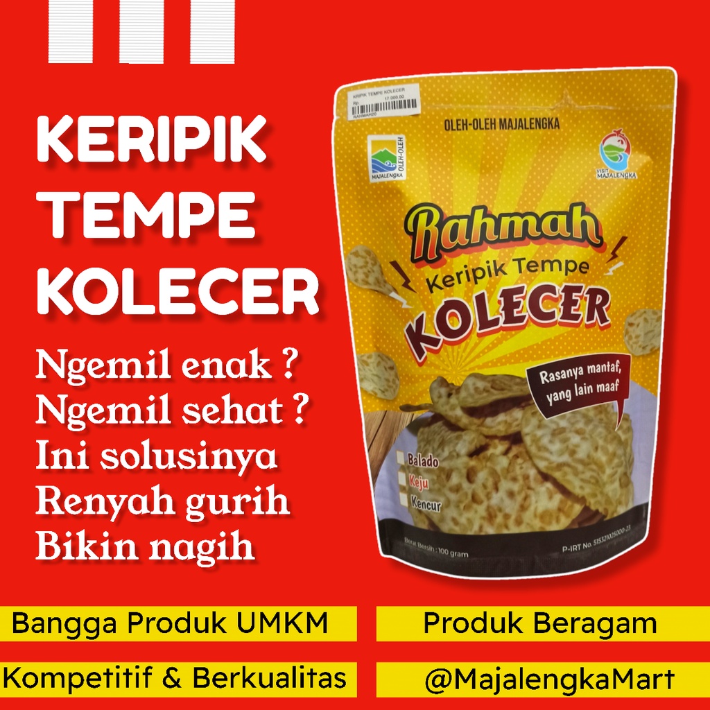 

Keripik Tempe KOLECER RAHMAH Crispy Original