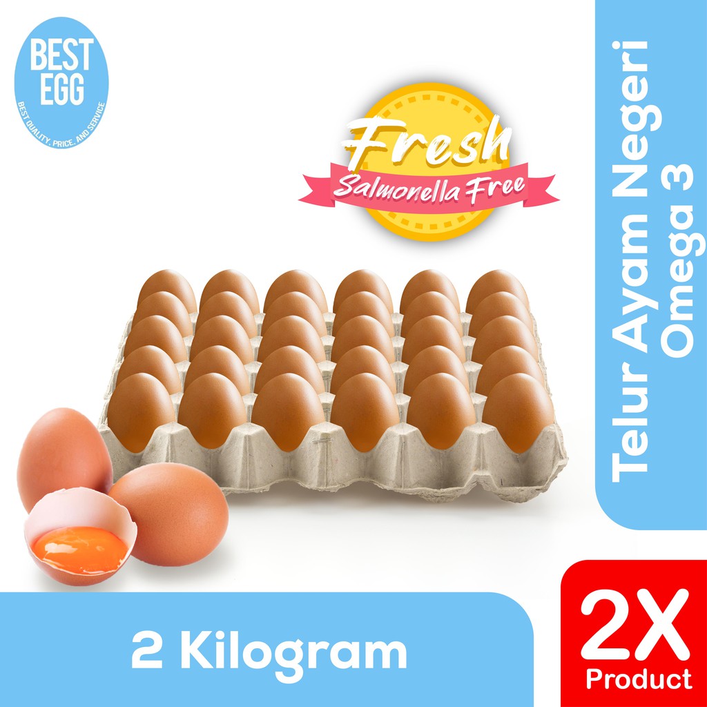 

Best Egg Telur Ayam Negeri Omega3 - 2Kg / Bisa Delivery Ke Seluruh Jakarta